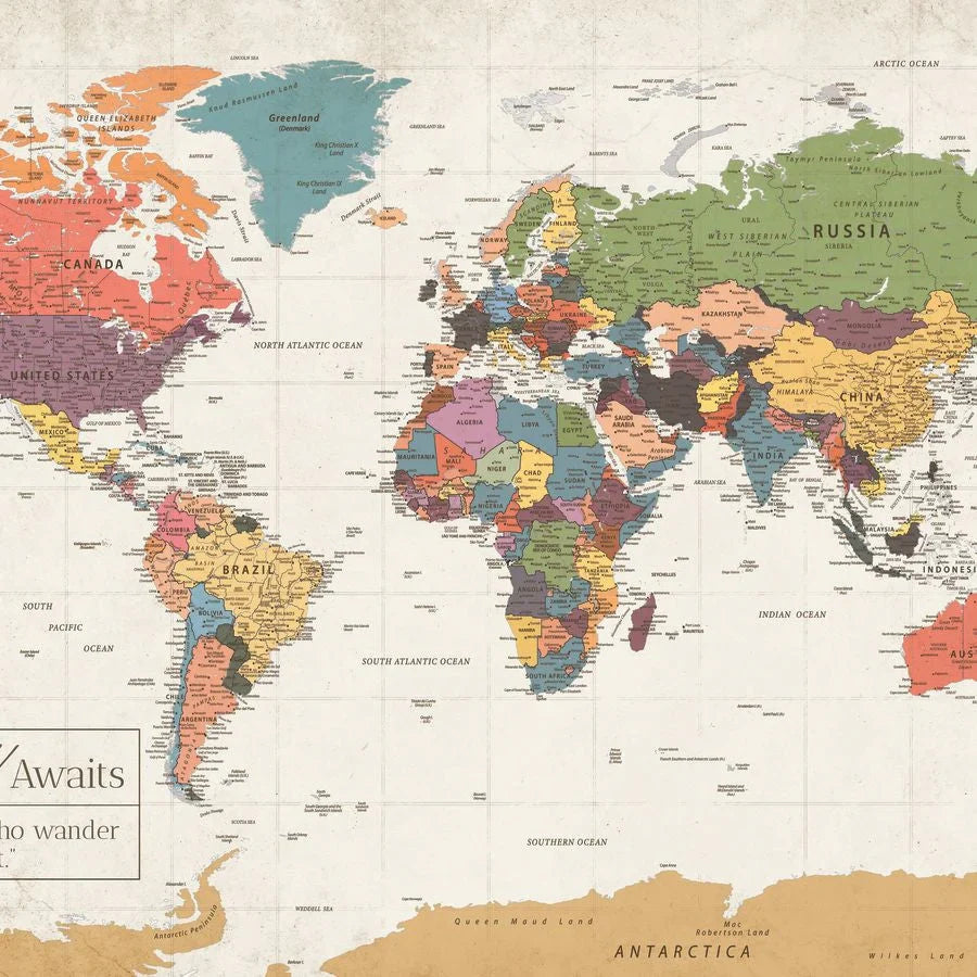 Push Pin World Maps