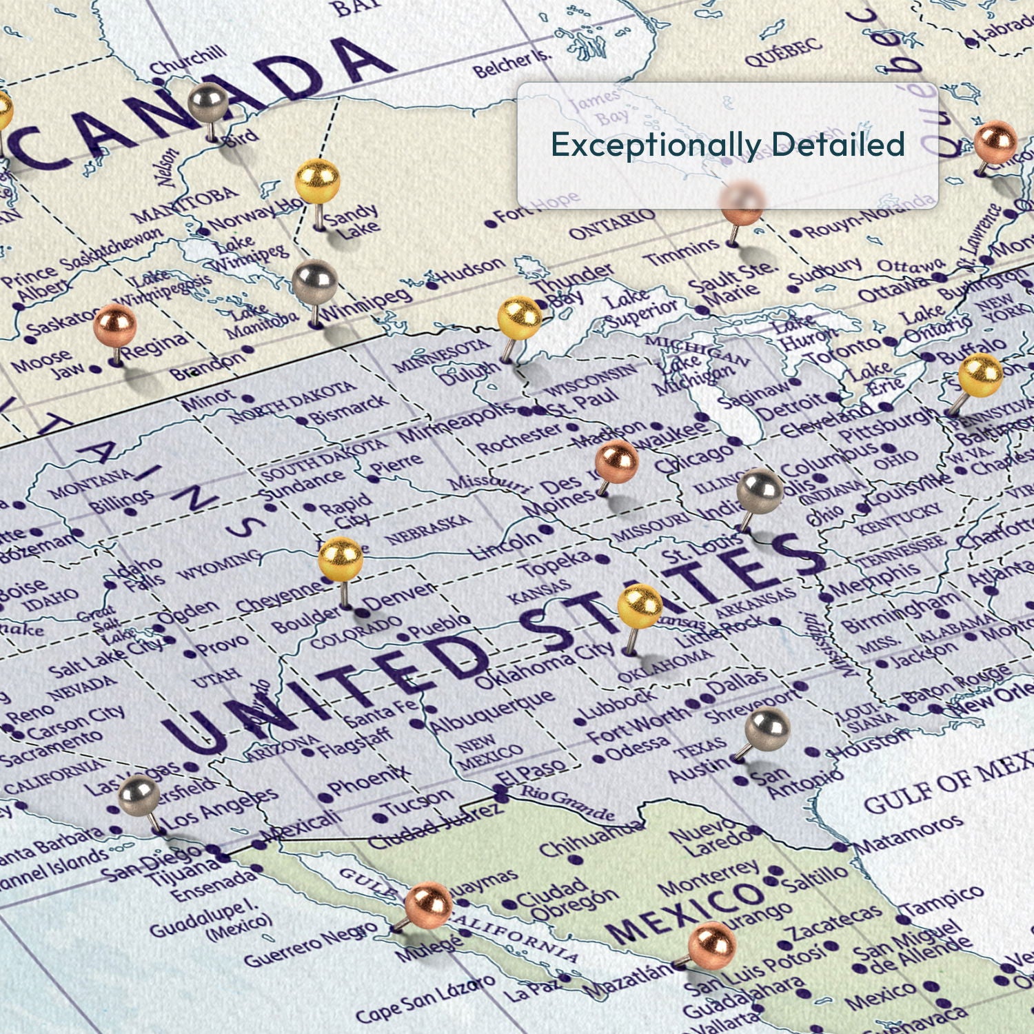 Adventure Awaits Push Pin World Map 4