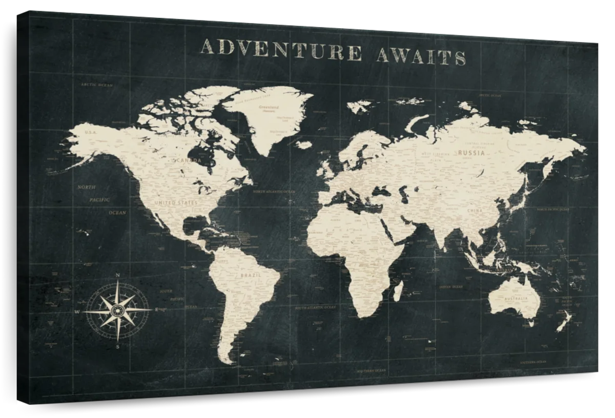 Adventure Explorer Push Pin World Map 1