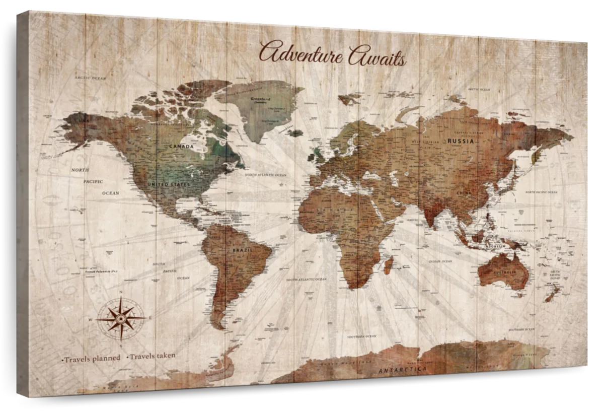 Adventure Path Push Pin World Map 1