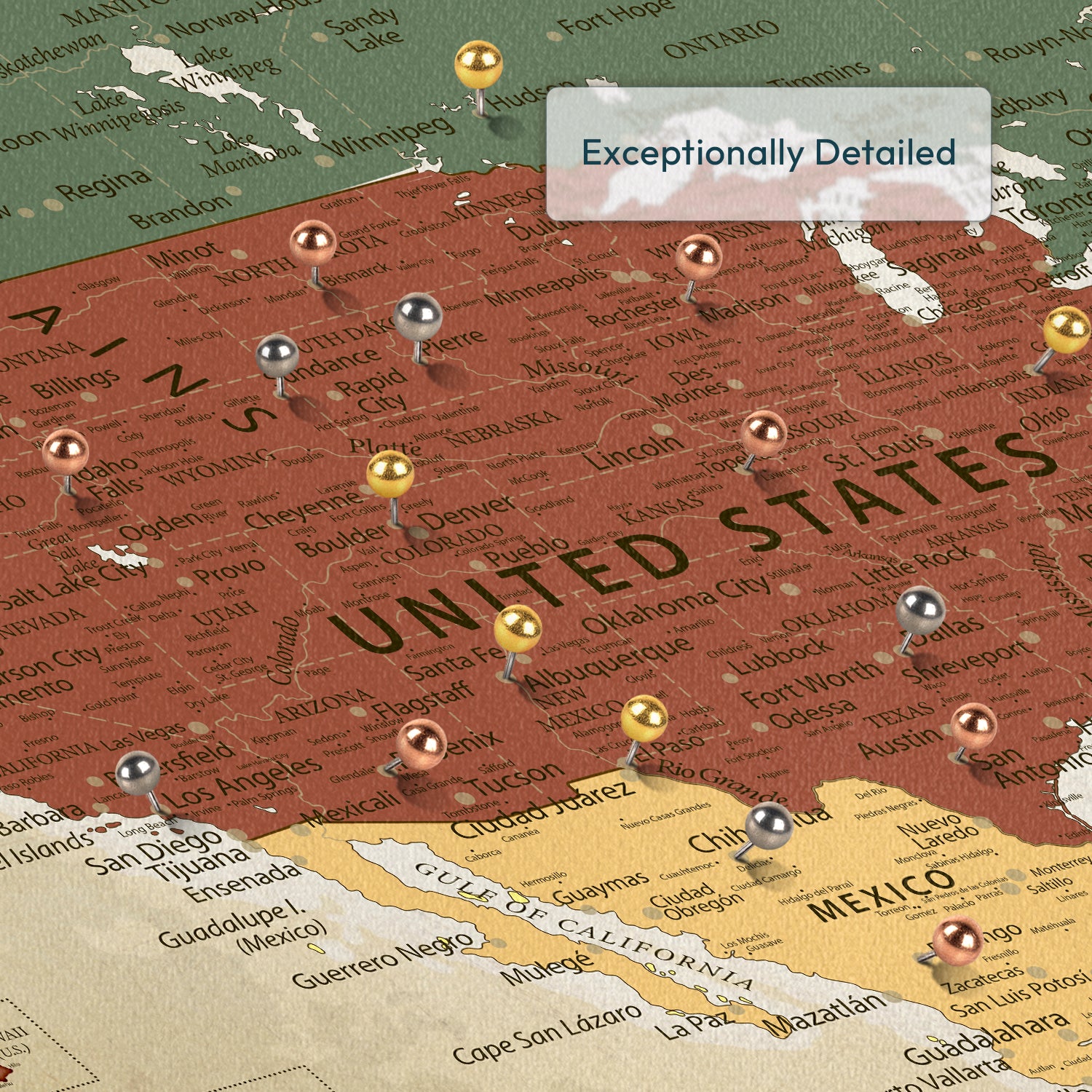 Adventures Await Push Pin USA Map 3