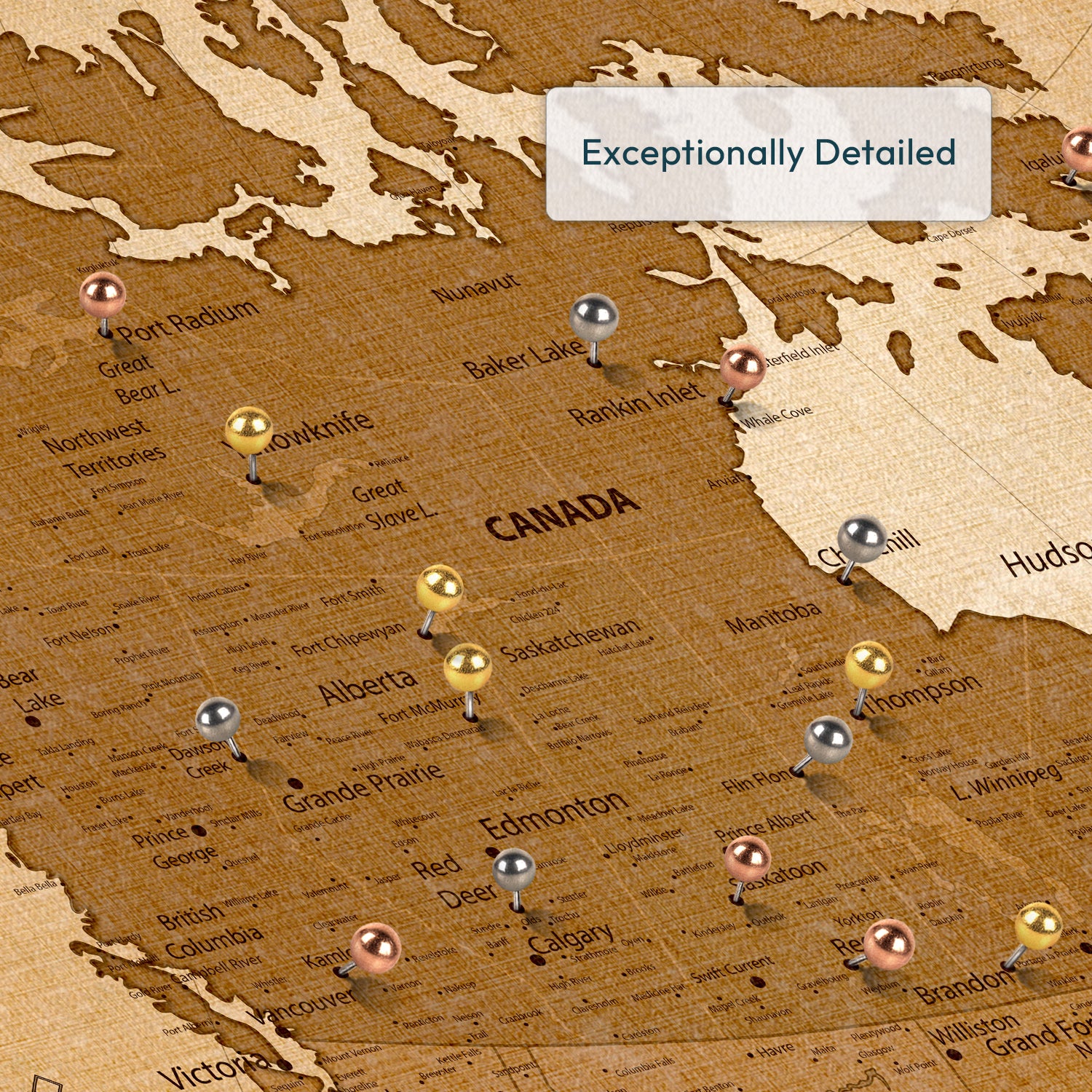 Antique Journeys Canada Push Pin Map 3