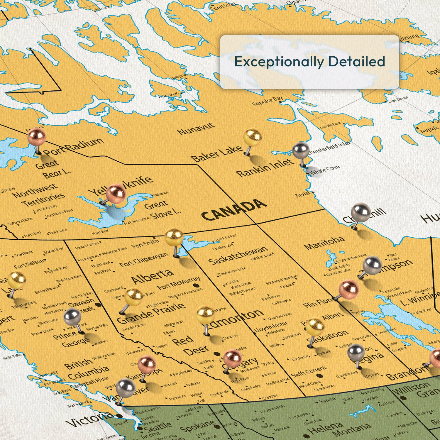 Colorful Escapes Canada Push Pin Map 3