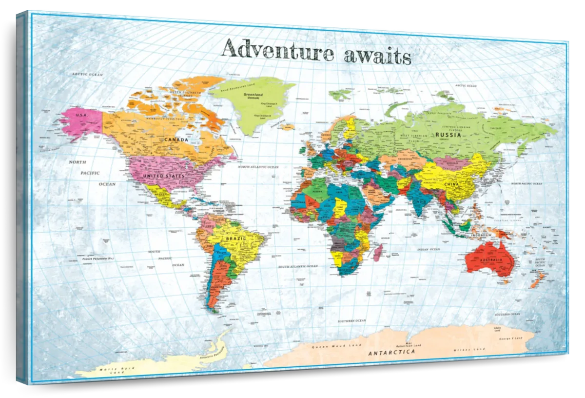 Colorful Push Pin World Map 1