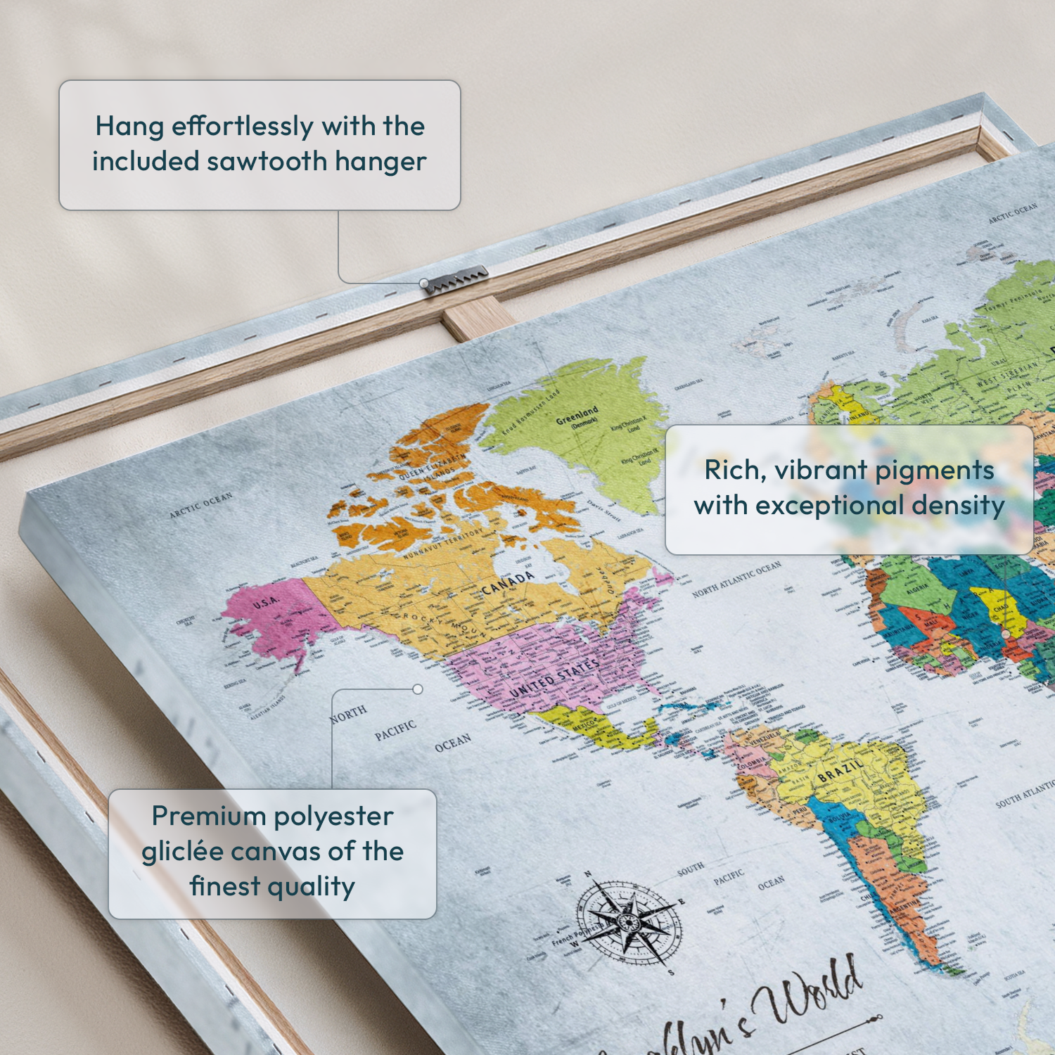 Colorful World Push Pin Travel Map 6