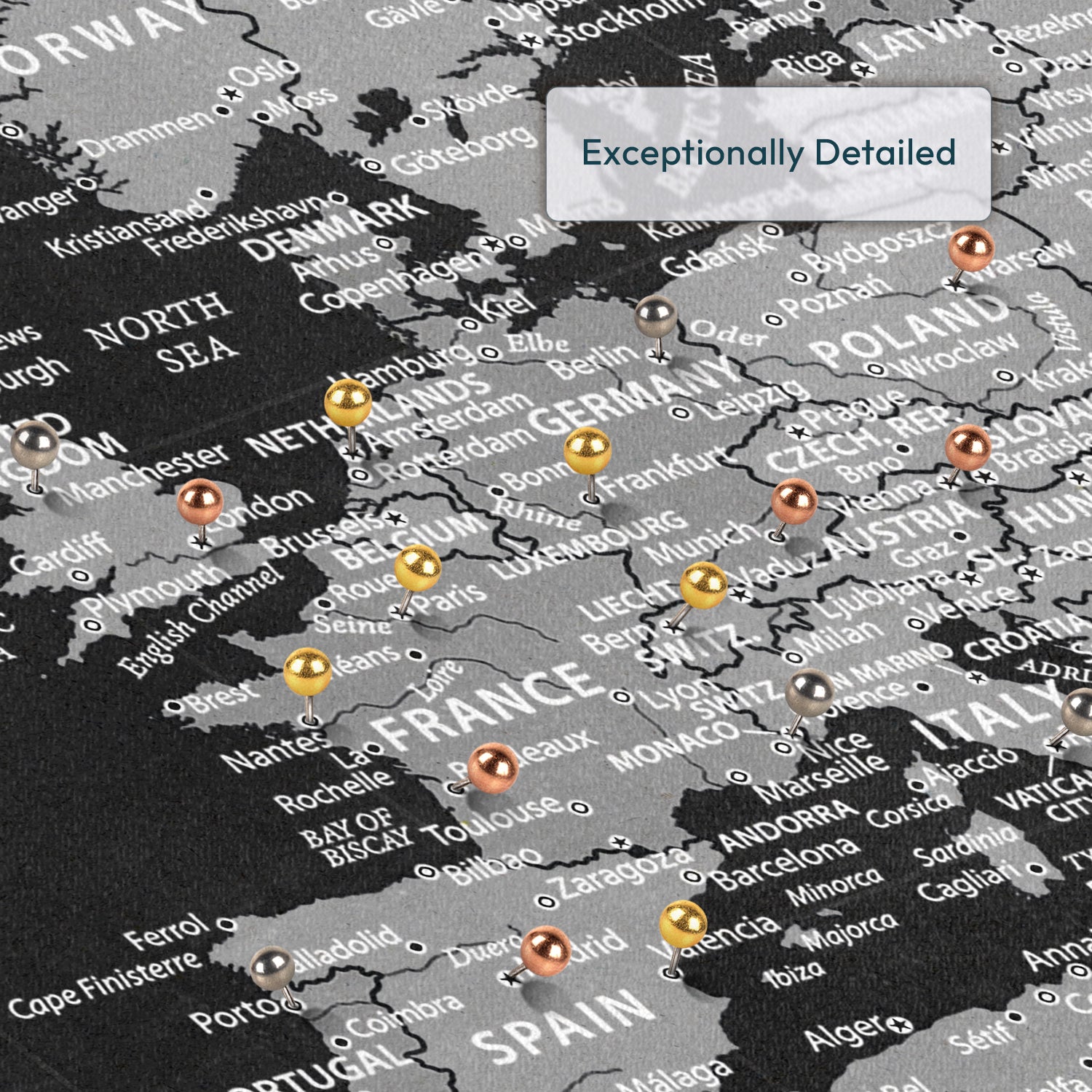 Dark Horizons Europe Push Pin Map 3