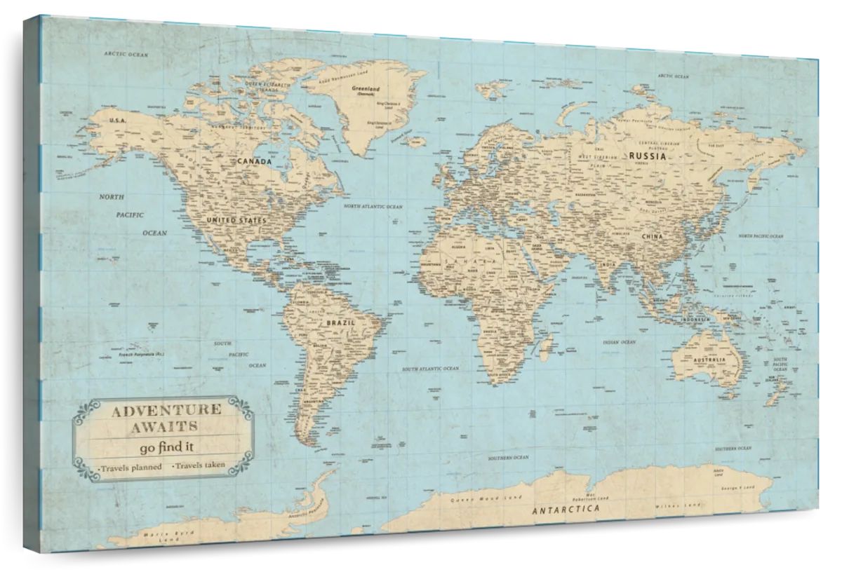 Find Adventures Push Pin World Map 1