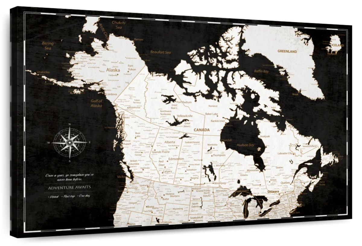 Go Someplace Canada Push Pin Map 1