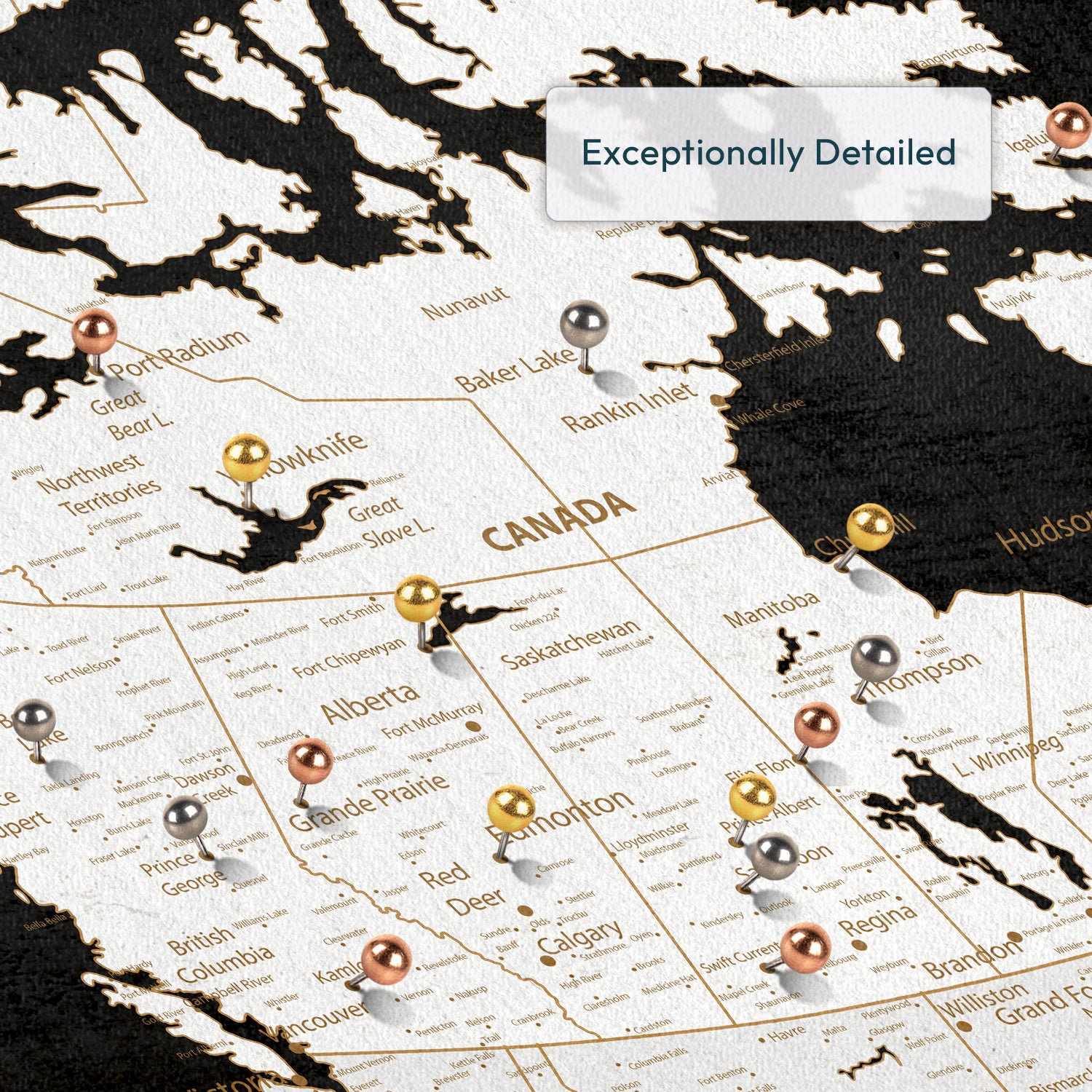 Go Someplace Canada Push Pin Map 3