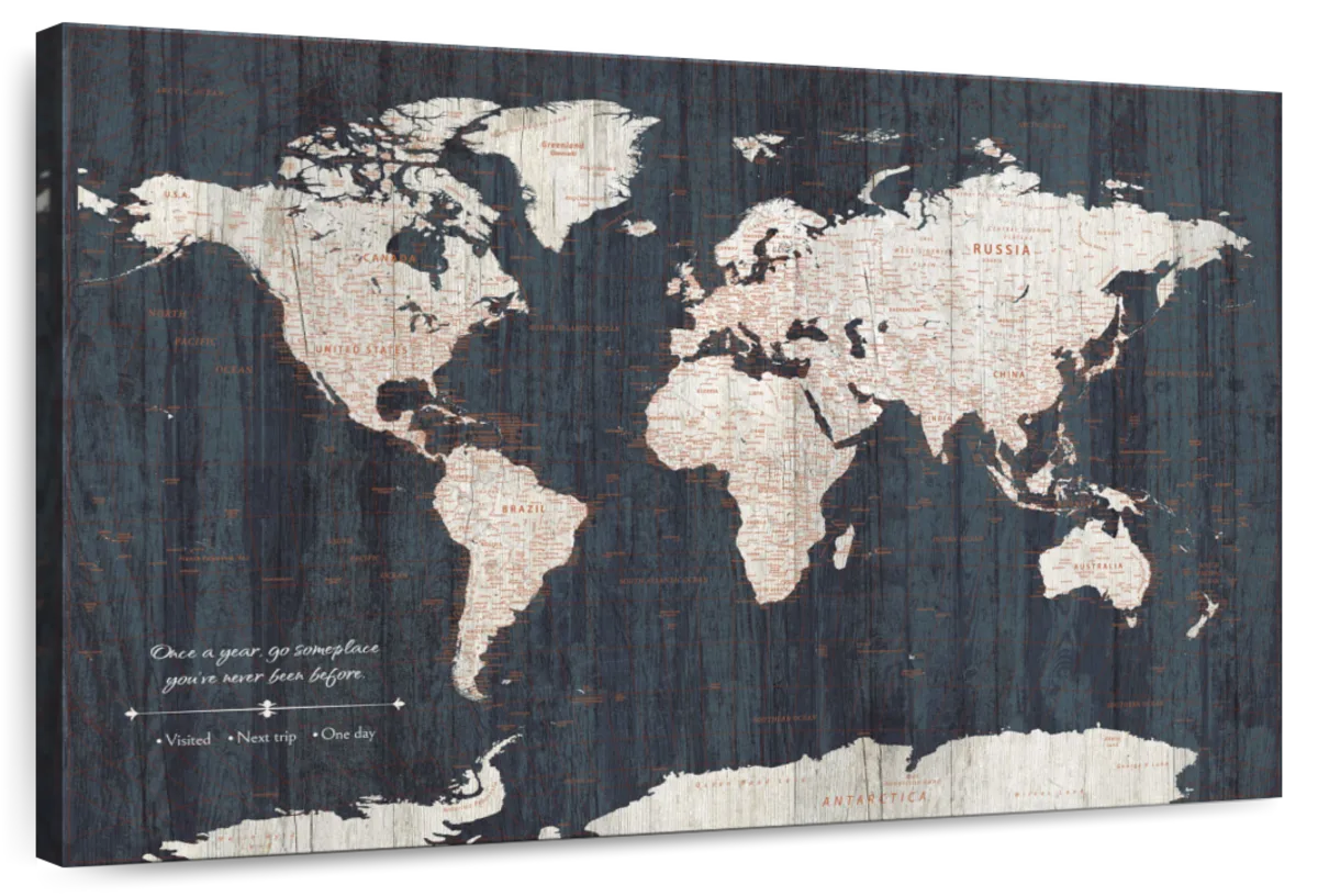Go Someplace New Push Pin World Map 1