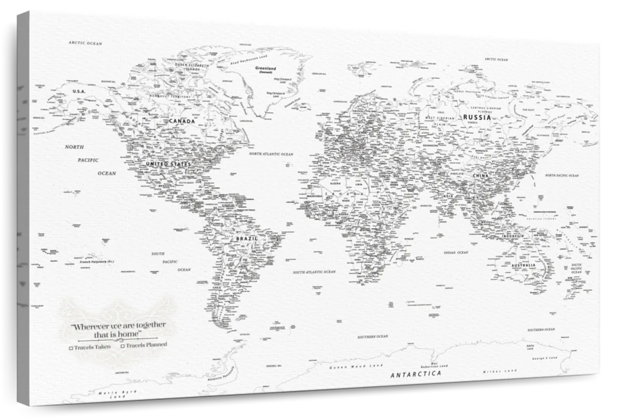 Home Is Being Together Push Pin World Map 1