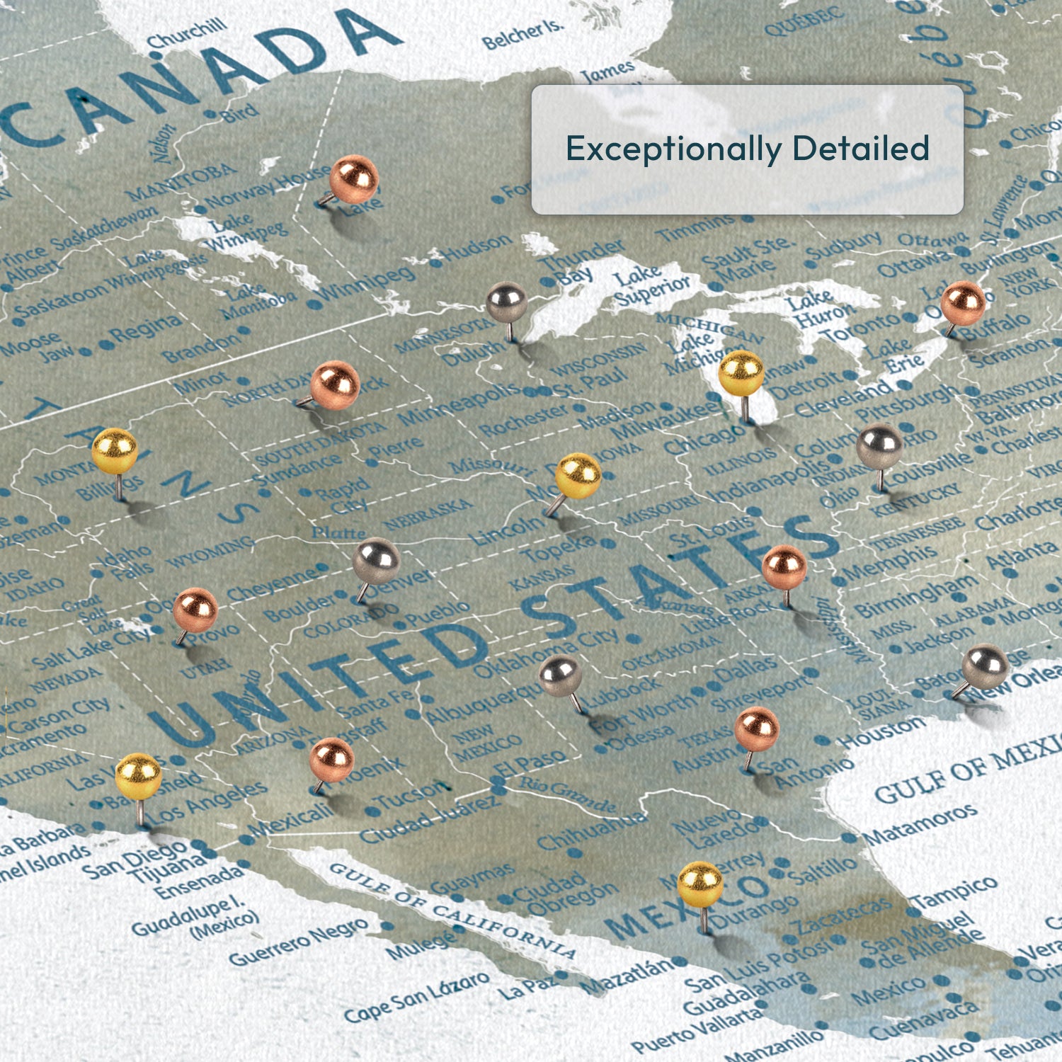 Home Is Whenever I'm With You Push Pin World Map 3