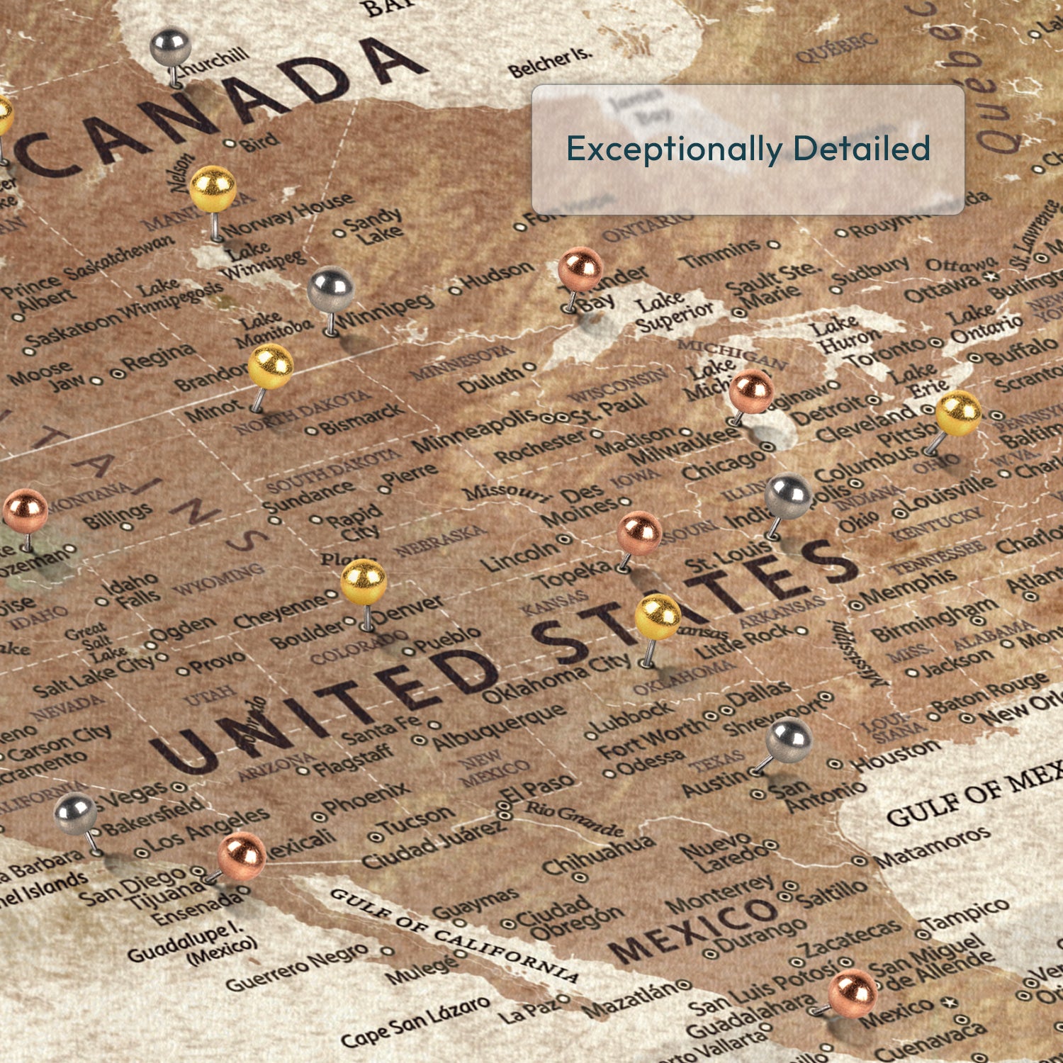 It Up To You To Be The Navigator Push Pin World Map 3