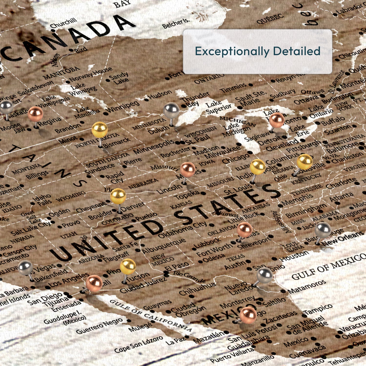 Journey Begins With A Single Step Push Pin World Map 3