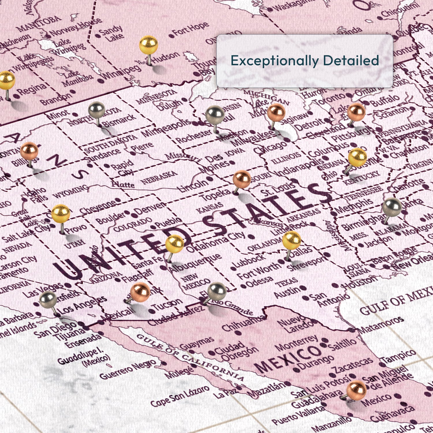 Journey Is My Home Push Pin World Map 3