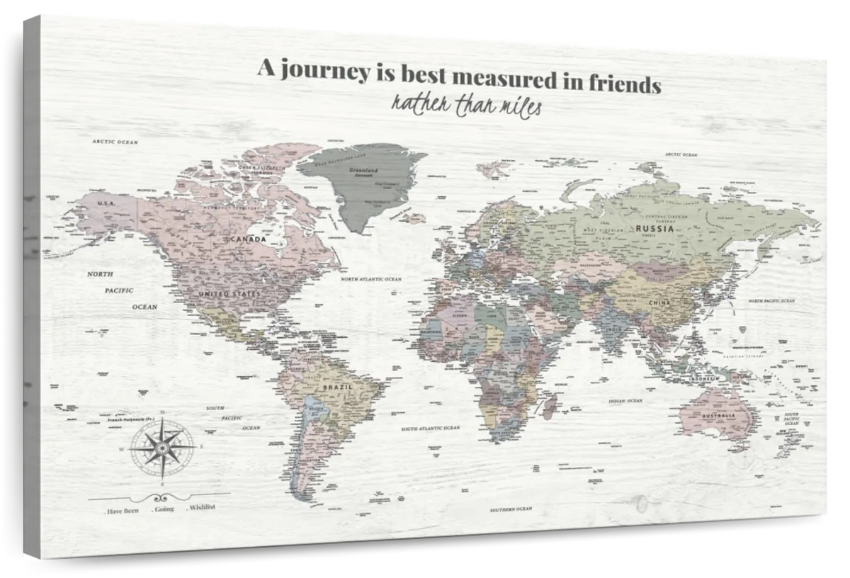 Journey With Friends Push Pin World Map 1