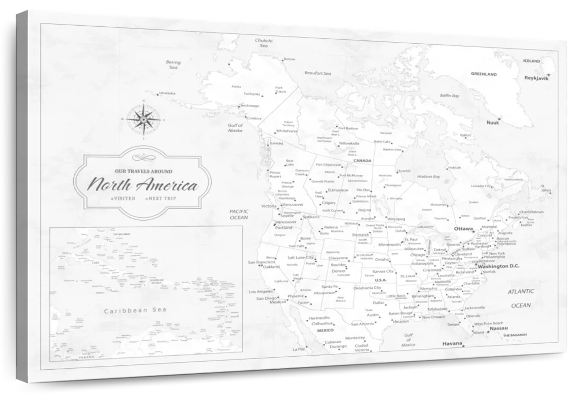 Light Horizons North America Push Pin Map 1