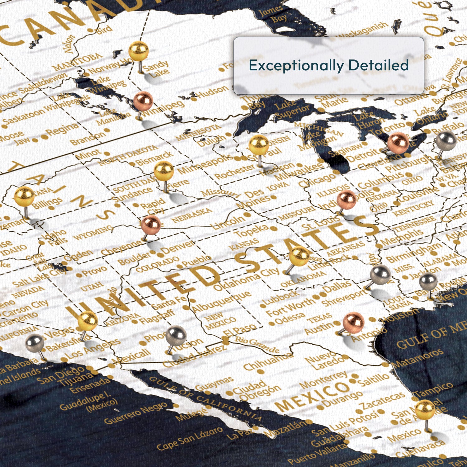 Live And Travel Push Pin World Map 3