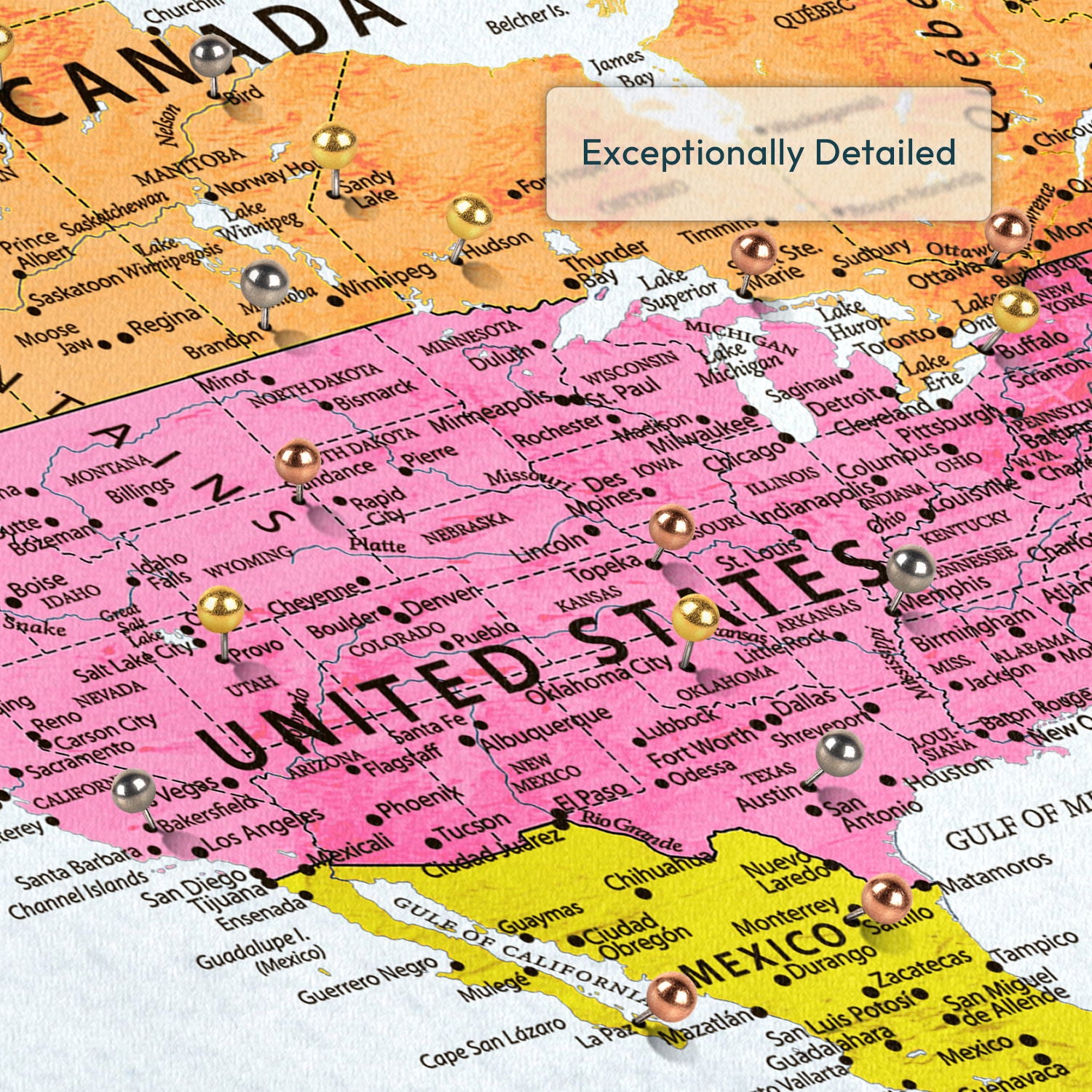 My Adventures Push Pin World Map 4