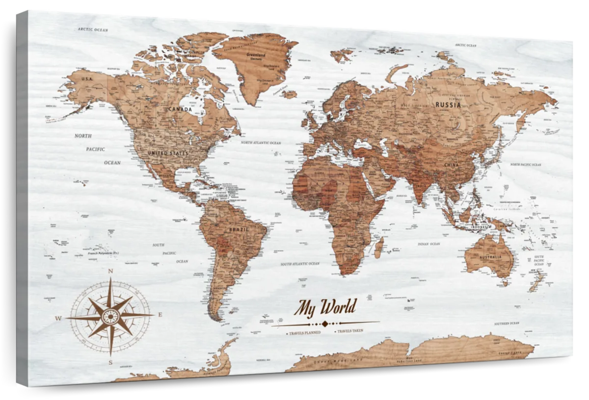 My Global Travel Story Push Pin World Map 1
