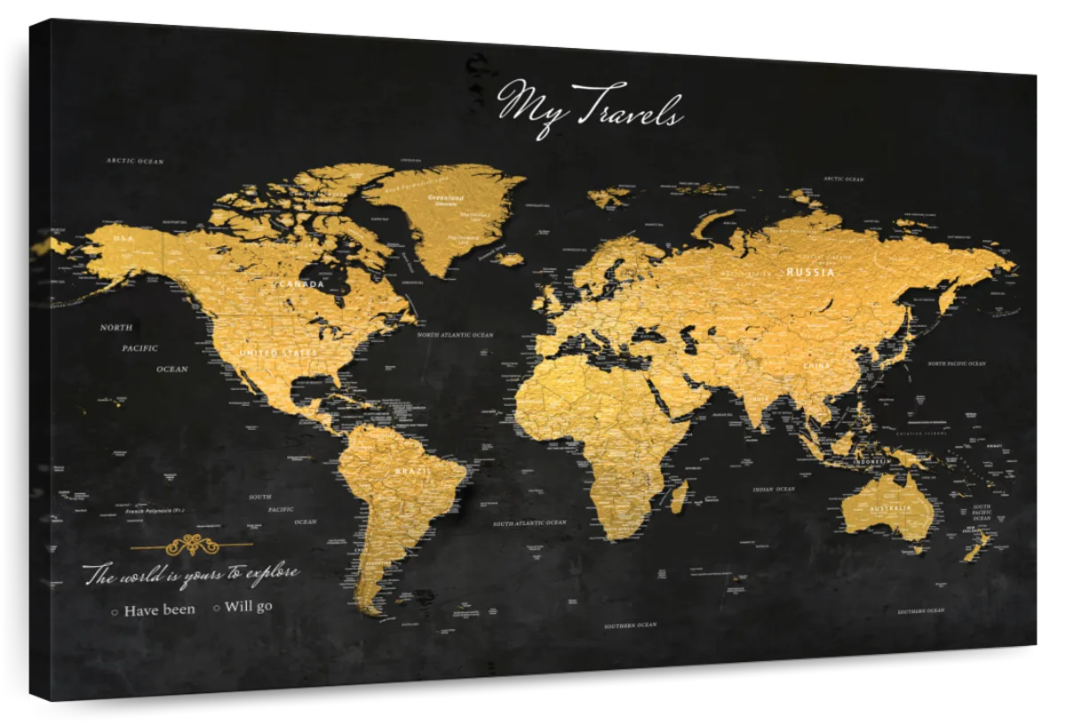 My Travel Footprints Push Pin World Map 1