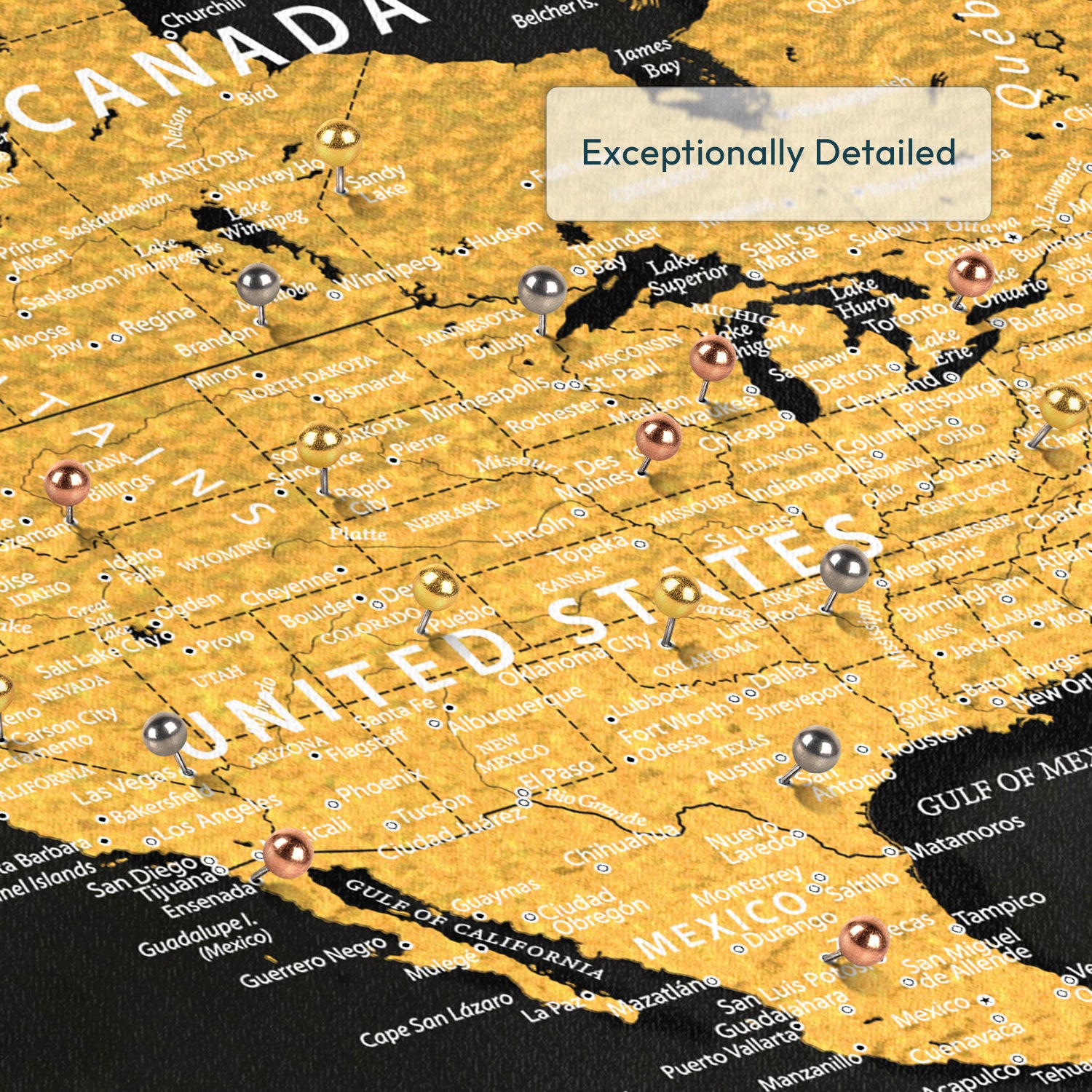 My Travel Footprints Push Pin World Map 3