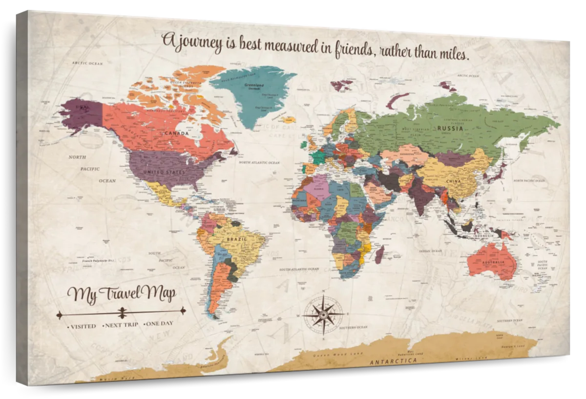 My Travel Push Pin World Map 1