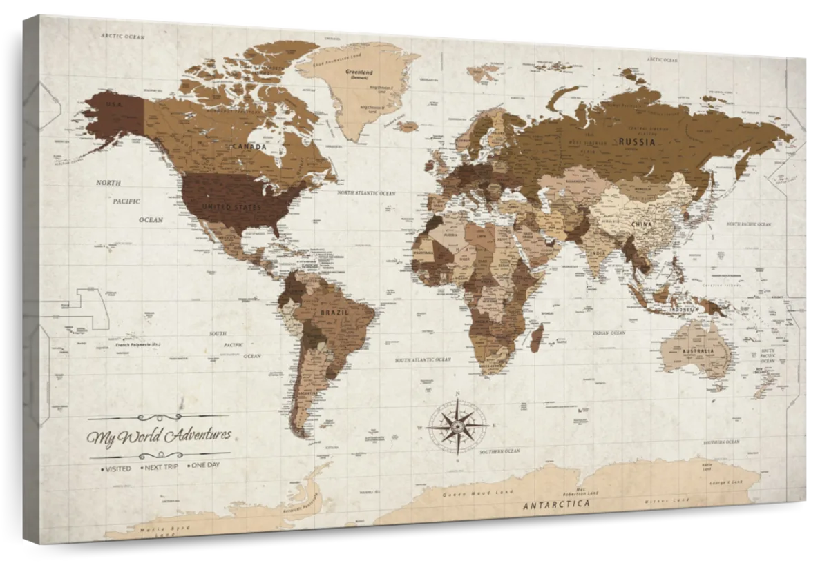 My World Adventures Push Pin Travel Map 1