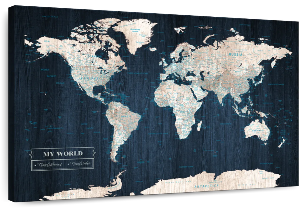 My World Journey Push Pin Travel Map 1