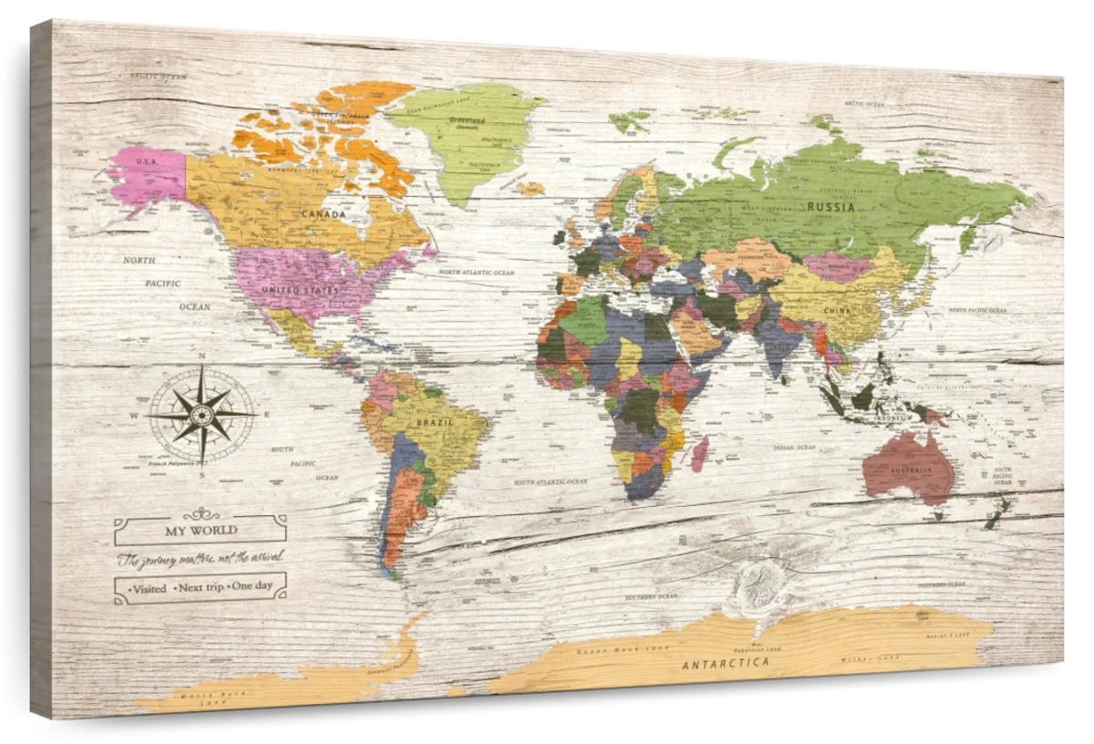 My World Push Pin Map 1