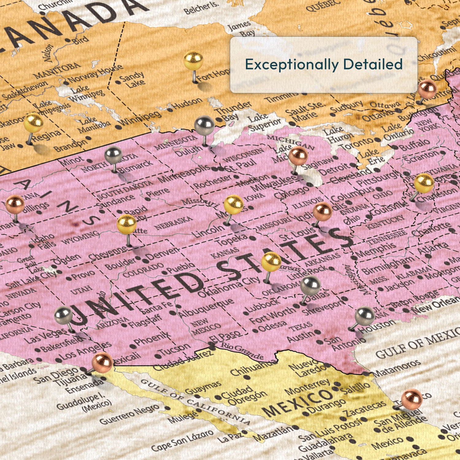 My World Push Pin Map 4