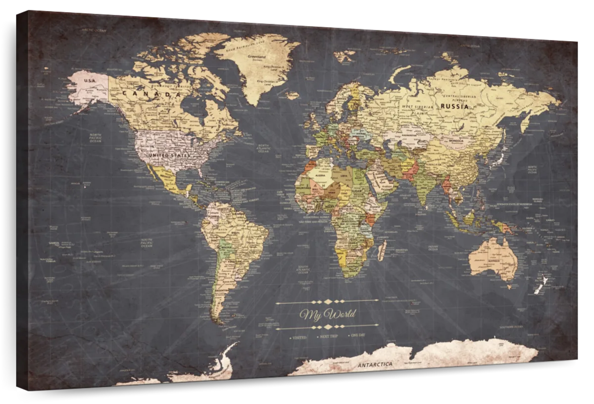My World Push Pin Travel Map