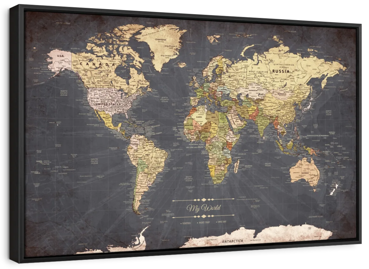 My World Push Pin Travel Map