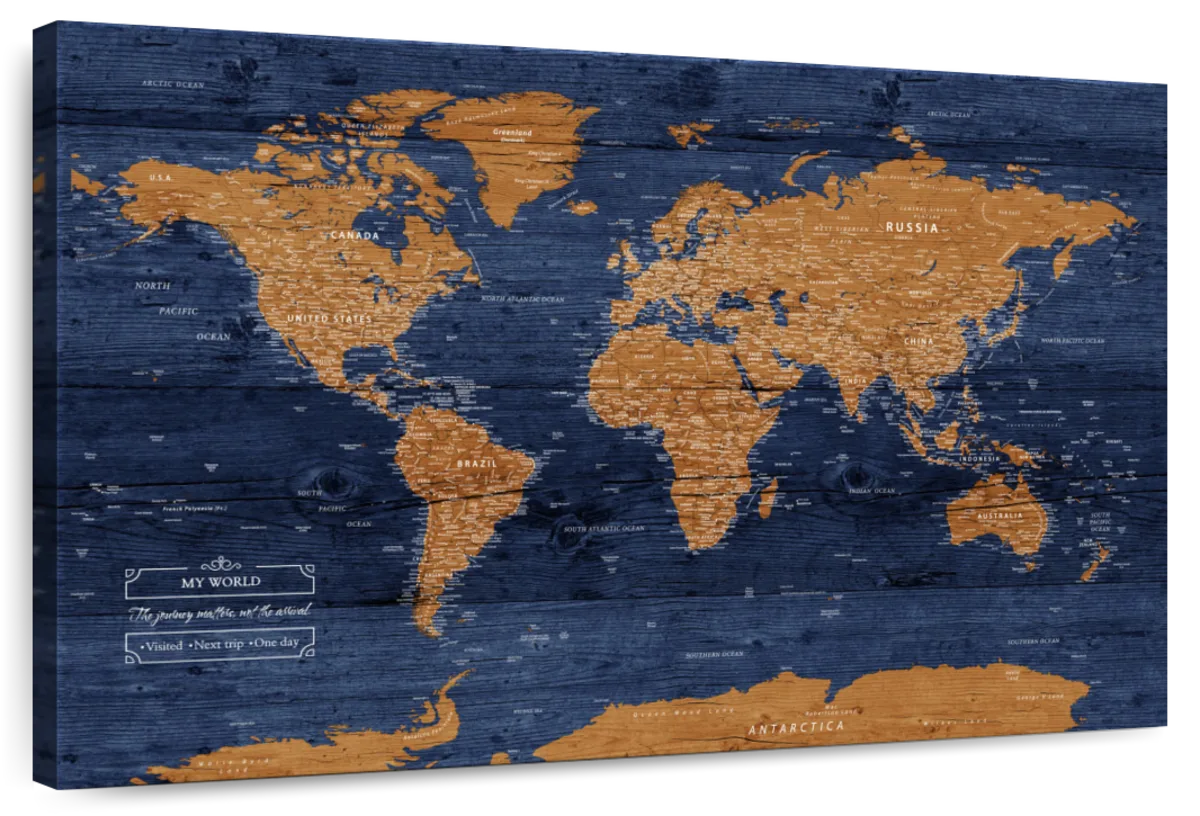 My World Travel Keepsake Push Pin Map 1