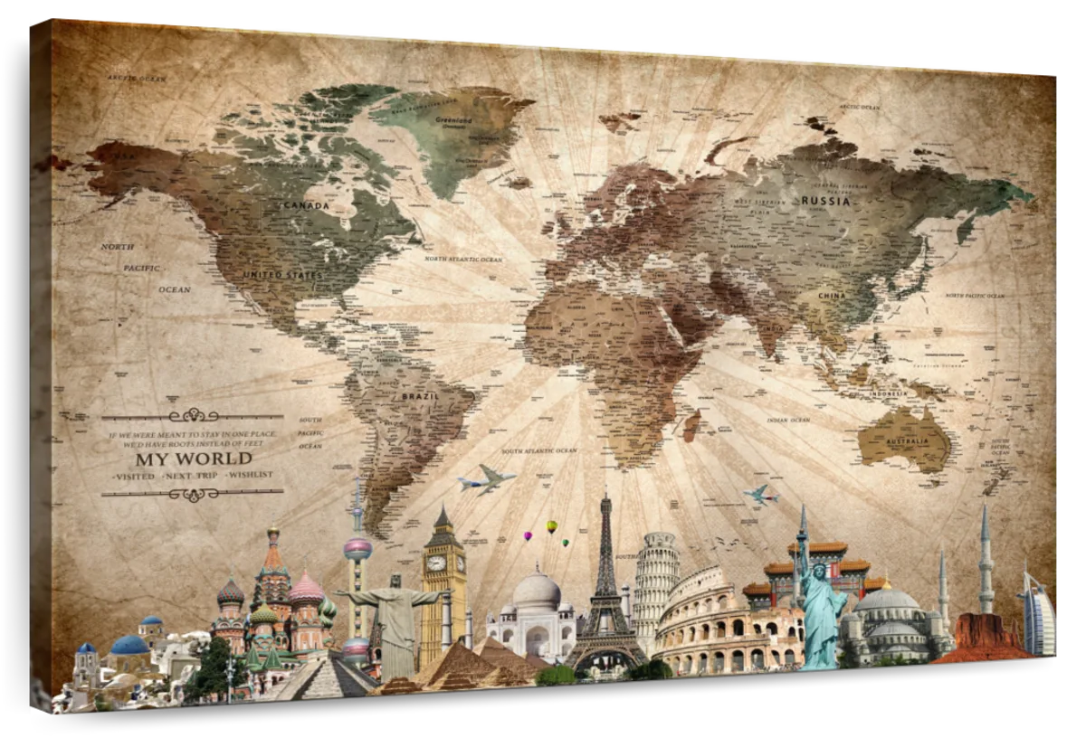 Not Meant To Stay Push Pin World Map 1