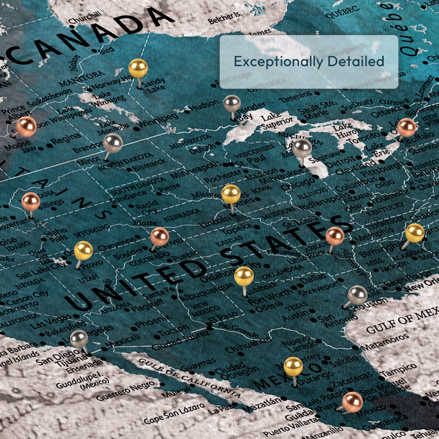 Our Adventures Begin Push Pin World Map 3