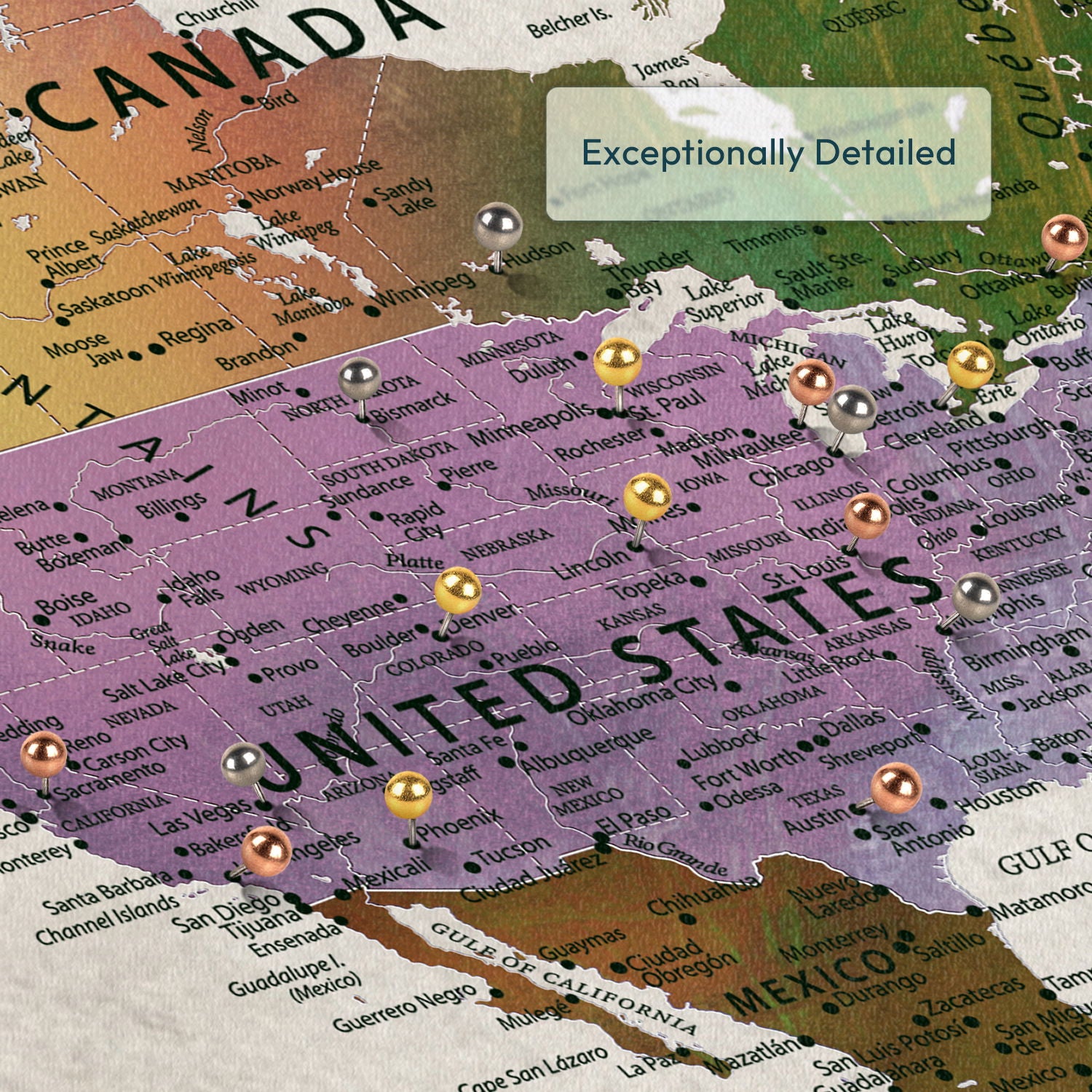 Our Adventures Push Pin World Map 4