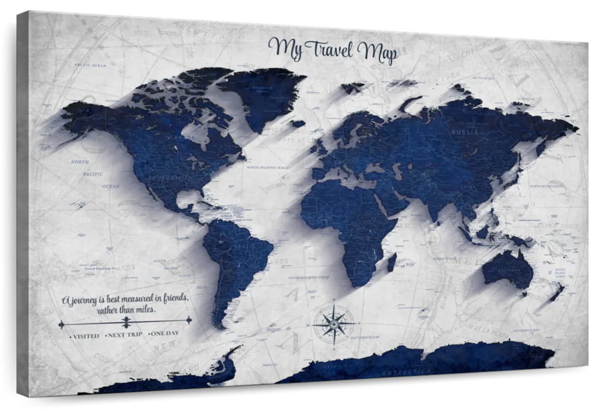 Our Connections Push Pin World Map 1