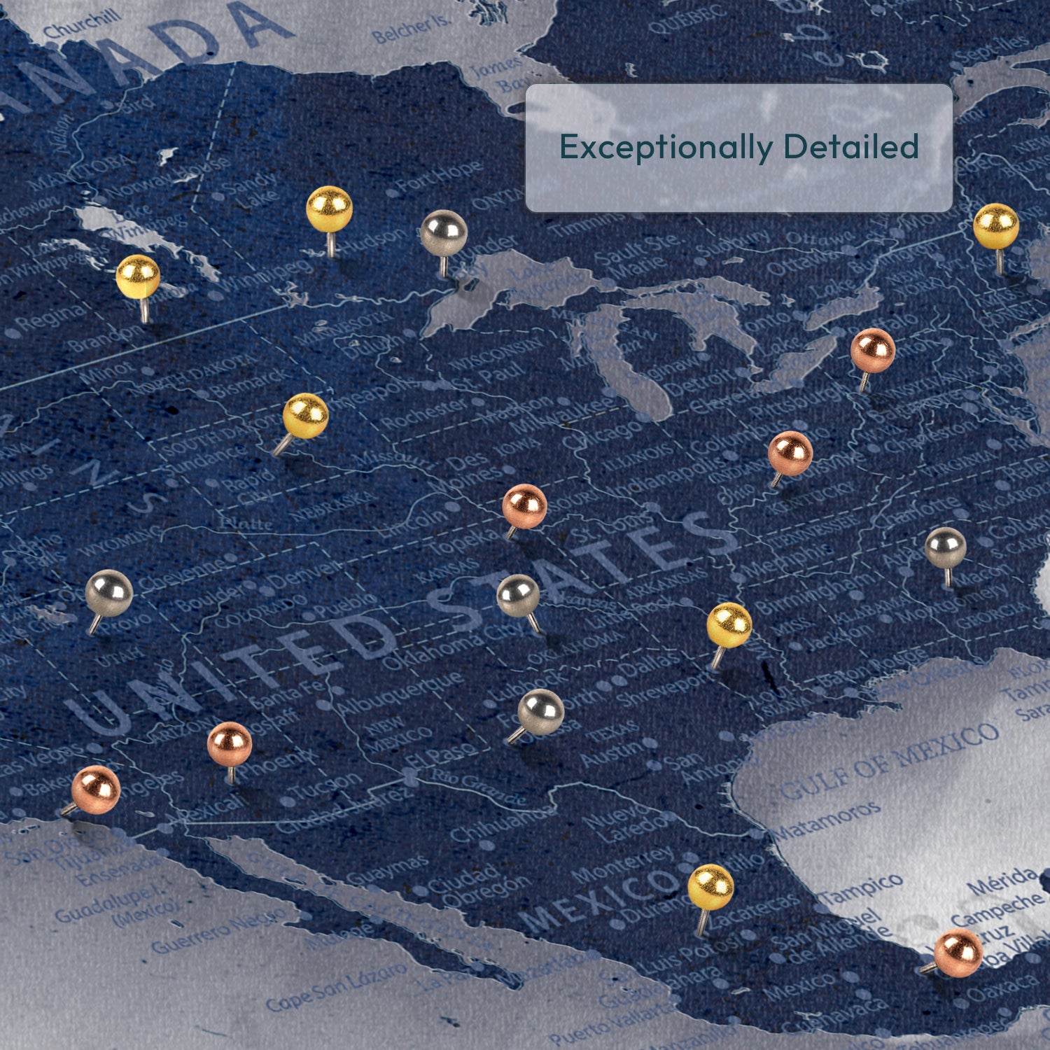 Our Connections Push Pin World Map 3