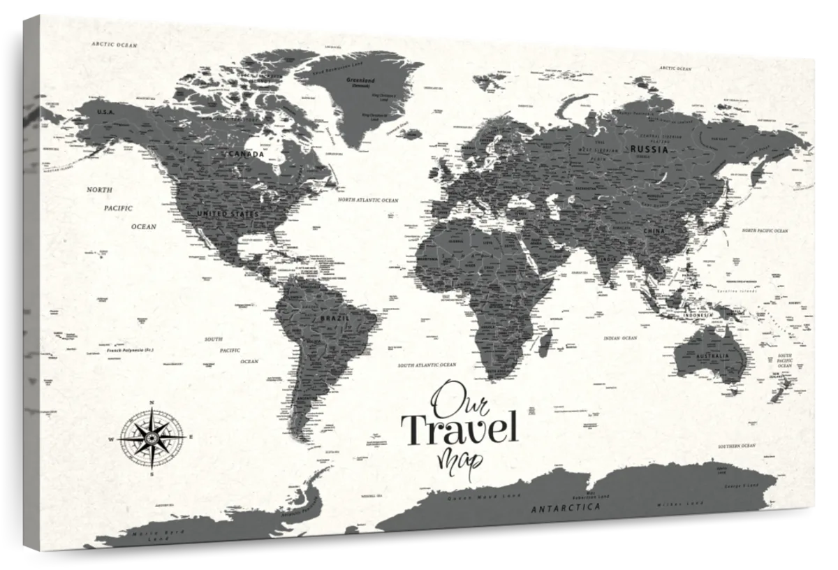 Our Travel Begins Push Pin World Map 1