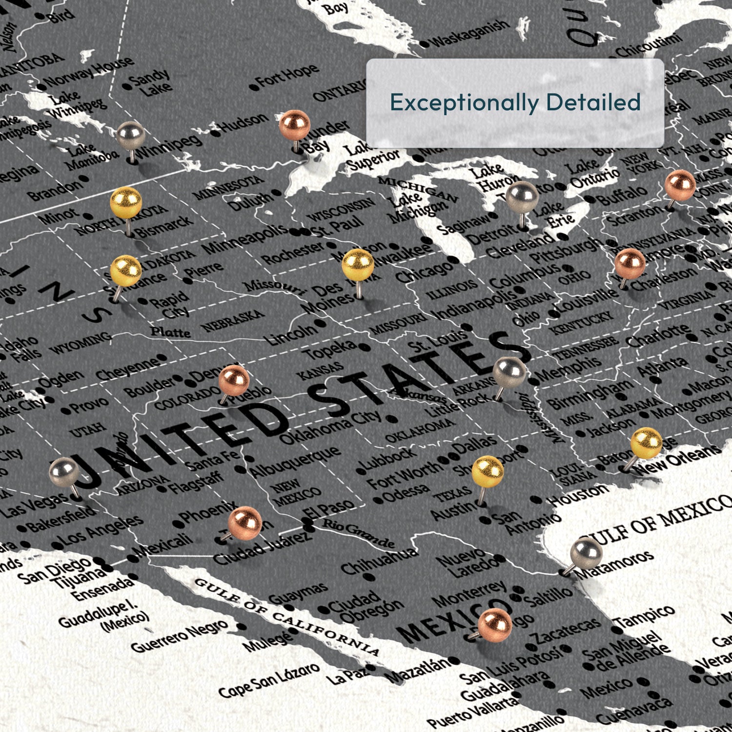 Our Travel Begins Push Pin World Map 3