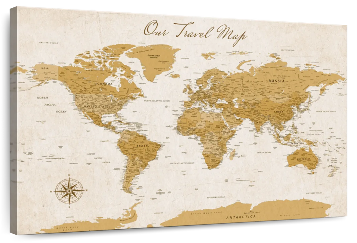 Our Travel Moments Push Pin World Map 1