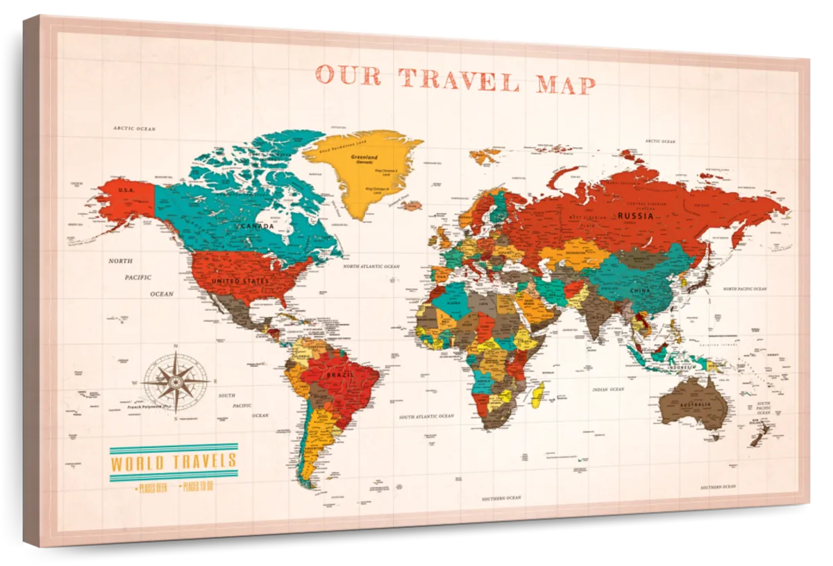 Our Travel Story Push Pin World Map 1