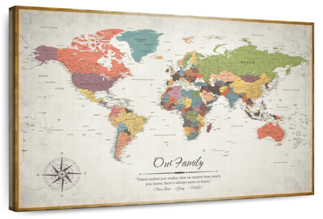 Our Travels Push Pin World Map 1