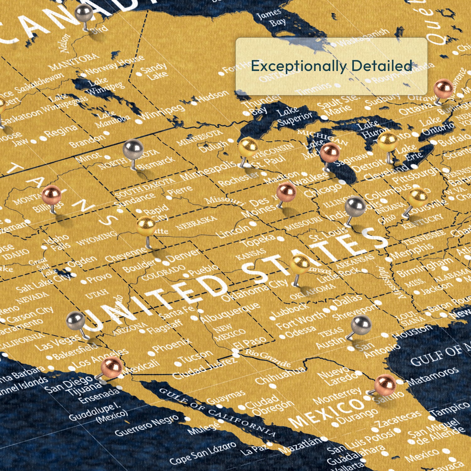 Our World Push Pin Travel Map 6