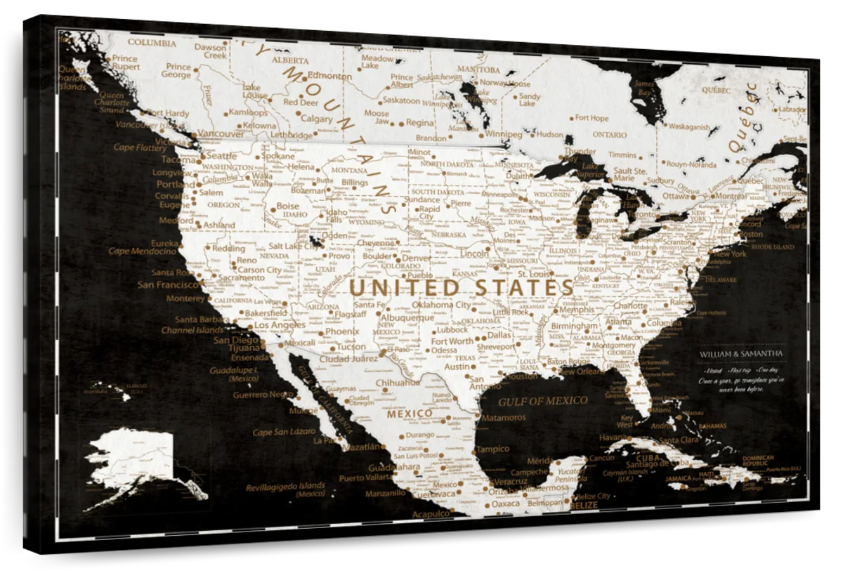 Personalized Explore New Places Push Pin USA Map 1