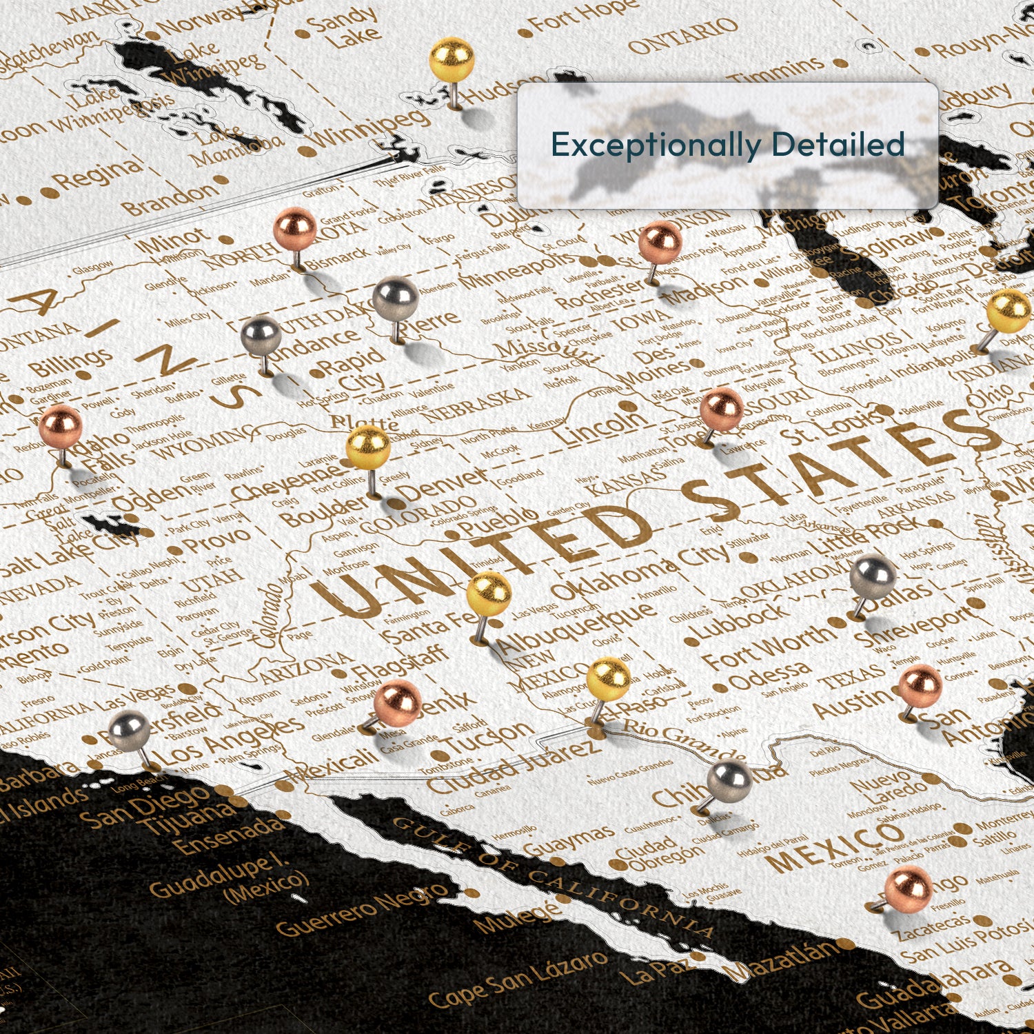 Personalized Explore New Places Push Pin USA Map 3