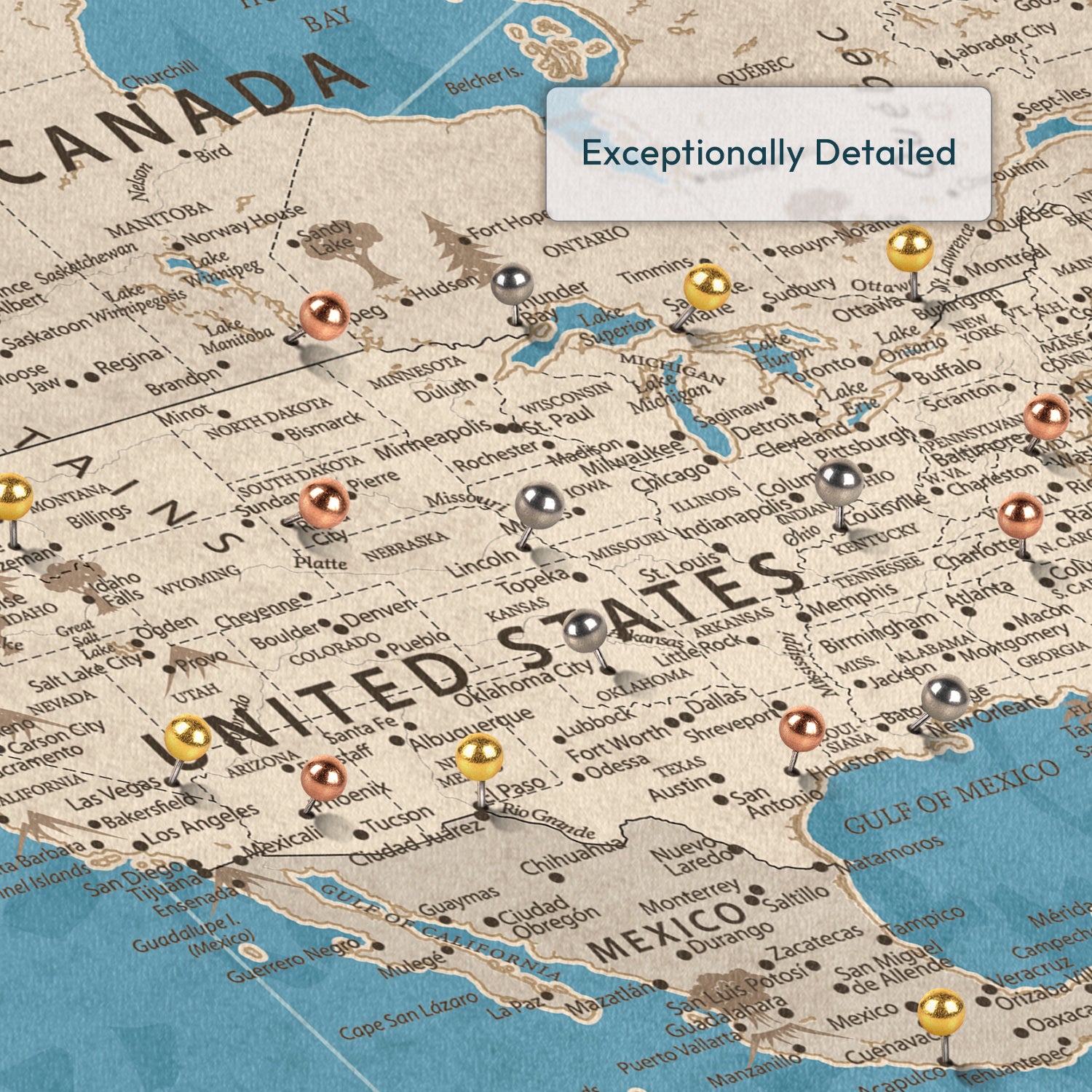 Personalized Family Travel Stories Push Pin World Map 3