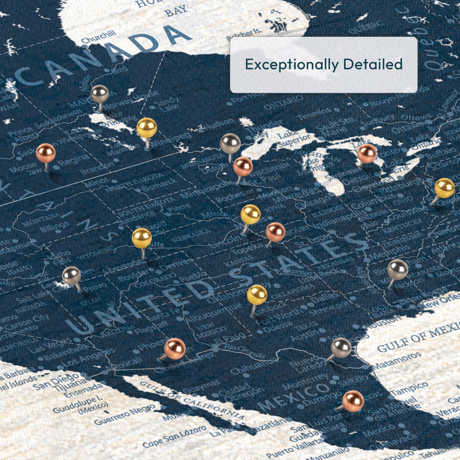 Personalized Journey Continues Push Pin World Map 3