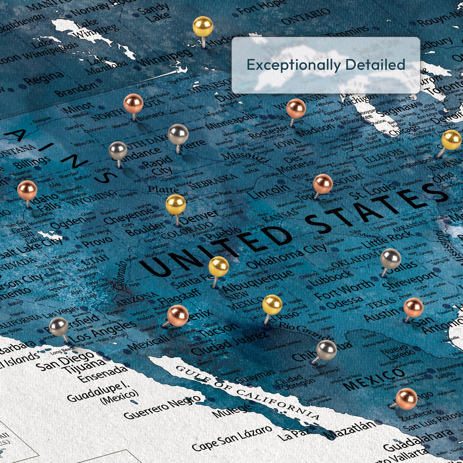 Personalized My Adventures Push Pin USA Map 3